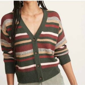 Marine Layer Robin Stripe Cropped Cardigan